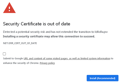 Fake SSL Error